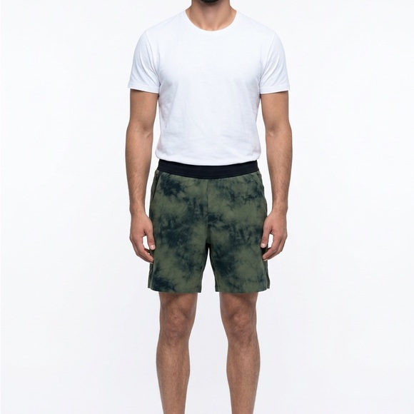 Ten Thousand Other - Ten Thousand Interval Athletic Gym Activewear Men's M Green Black Tie-Dye Shorts